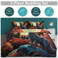thumbnail image 6 of Duvet Cover Queen Size Colorful Lone Wolf 3 Pcs Duvet Cover Set Bedding Sets Queen Soft Breathable, 6 of 6