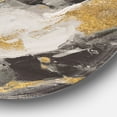 thumbnail image 2 of Designart 'Marble Gold and Black II' Glam Metal Circle Wall Art, 2 of 3