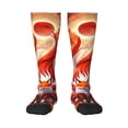 thumbnail image 2 of Picia Women Crew Soft Moisture-wicking Socks Red Sun Flame Fox Pattern Design Cotton Socks, One Size fit All, 2 of 9
