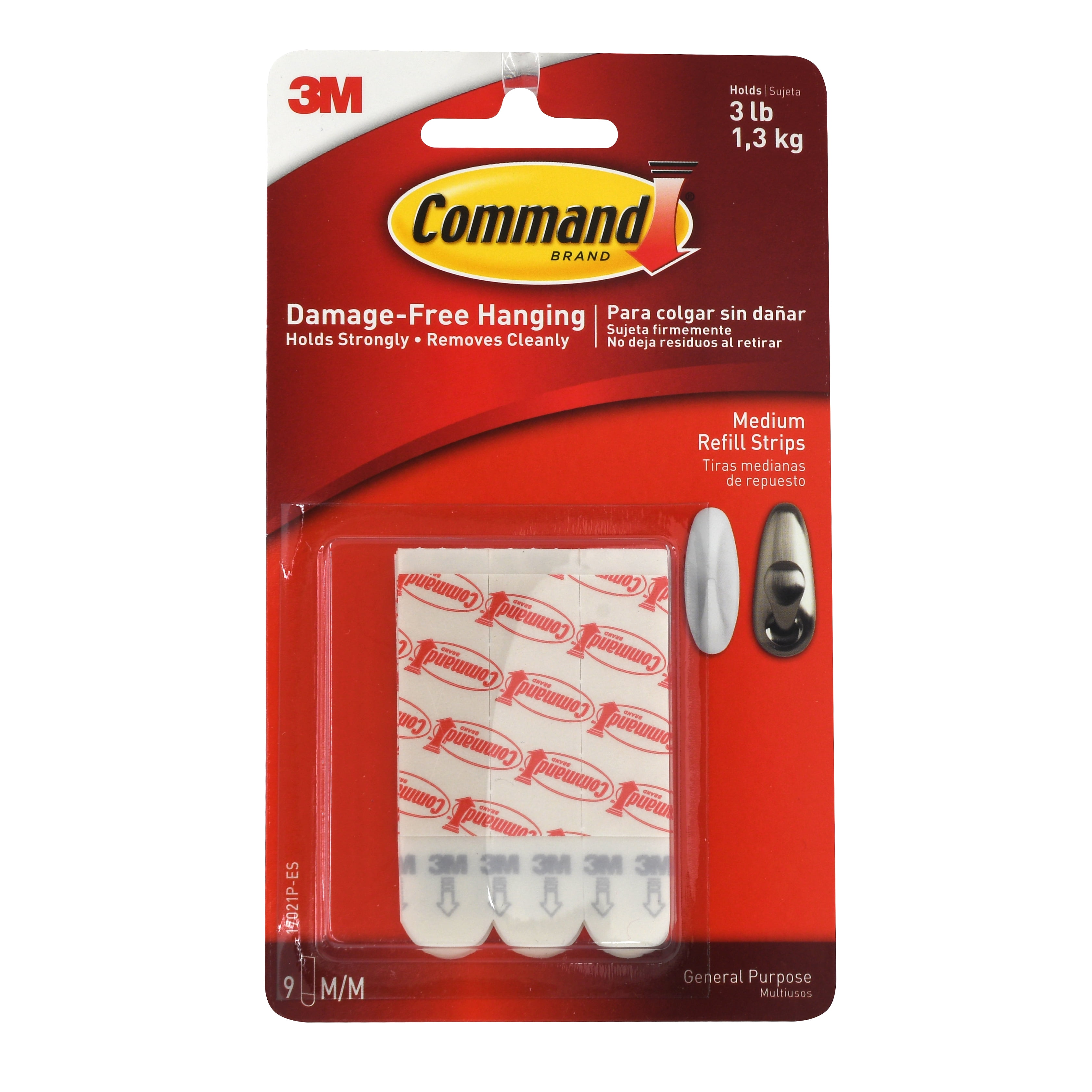 3m 17021p command medium refill mounting adhesive stripmedium command