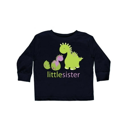 

Inktastic Little Sister Purple Gift Toddler Toddler Girl Long Sleeve T-Shirt
