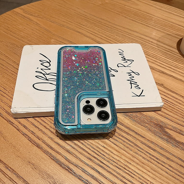Custodia Glitterata Per IPhone 16 Pro Con Cristalli Kirstall Diamond - Morbida TPU Antiurto, Blu - 2