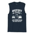 thumbnail image 5 of Bigfoot Dad Muscle Shirt More Squatchy Funny Daddy Sasquatch Dad Joke Outdoor Camping Father's Day Gift Idea Men's, 5 of 7