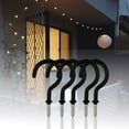 thumbnail image 4 of 2" Black Vinyl Coated Cup Hooks,Big Screw Hooks,2 Inch Ceiling Hooks,Christmas Lights Hanger Hooks,Plant Hanger Hooks,Drapery Curtain Tieback Hooks,Suitable for Indoor and Outdoor Hooks 20 Pcs, 4 of 5