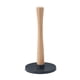 thumbnail image 1 of Soporte de toalla de papel de madera Estante de cocina de tejido negro, 1 of 8