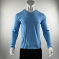 thumbnail image 3 of Hrsba Men's Long Sleeve V-Neck Shirts, Men's Tops Casual Solid Color V Neck Knit Sports Fitness Long Sleeve Tops for Men Fall Clothes, 3 of 4