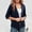 F-206Navy, variant on ZHOGXU Women's Cardigan 3/4 Sleeve Open Front Solid Color Knit Lightweight Comfortable Stylish Coat Jacket For Casual Daily Wear Black L