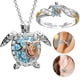 thumbnail image 2 of Collar Y Anillo Llamativo De Tortuga Mamá Te Ama Para Siempre Anillo De Dedo Con Microincrustaciones De Diamantes Conjunto De Collar Y Anillo De Tortuga Scienceny AP006761-04, 2 of 6