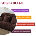 thumbnail image 6 of CJC Sofa Cover Plush Stretch 1 2 3 4 Seater Sofa Slipcover Chair Loveseat Couch Cover Furniture Protector Cover with 1 Pillowcase (4 Seater, Brown), 6 of 9