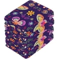 thumbnail image 3 of Colorful Butterfly Washcloths, Soft and Absorbent Cotton Towel, 2 Pack 12 X 12 Inches Premium Quick Dry Face Towel Wash cloth, 3 of 7