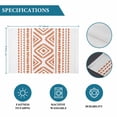 thumbnail image 6 of Orange Boho Placemats Set of 4, Vintage Southwestern Geometric Stripes Placemats for Dining Table, Place Mats for Kitchen Tabletop, Waterproof Wipeable Dining Table Mats Set, 6 of 9