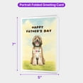 thumbnail image 5 of Cute Afghan Hound Loves Dad Happy Father's Day 5x7in Folded Greeting Card Dog Lover Single Note Card with Envelope - 12008, 5 of 5
