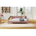 thumbnail image 5 of DreamBuck Full Size Daybed with 4 Wood Support Legs, Velvet Upholstered Daybed with Button Tufted Design, Full Daybeds for Adults, Modern Upholstered Daybed Frame for Livingroom, Bedroom, Apartment, 5 of 9