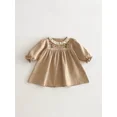 thumbnail image 1 of Vestido coreano de primavera para niñas de 0 a 4 años, vestido elegante de princesa con solapa y cuello de encaje para niños, ropa de exterior bordada con flores para niñas, 1 of 6