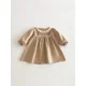 thumbnail image 1 of Vestido coreano de primavera para niñas de 0 a 4 años, vestido elegante de princesa con solapa y cuello de encaje para niños, ropa de exterior bordada con flores para niñas, 1 of 6
