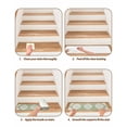 thumbnail image 5 of Baroque Sage Green Stair Treads for Wooden Steps Indoor Runner Rug Carpet, Vintage Damask Classic Floral 4 Pieces Peel and Stick Staircase Step Treads Covers Washable Throw Door Mats, 30"x8", 5 of 6