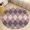 Flannel-2, variant on Purple Diamond Grid Color Round Area Rugs for Bedroom Living Room, 4FT Soft Indoor Circle Carpets, Carpet Home Decor Floor Mat