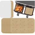 thumbnail image 1 of TidBay 100Pcs Fryer Paper Non Stick Waterproof Holes Design Disposable Rectangular Baking Parchment Paper Liner Kitchen Supplies, 1 of 8
