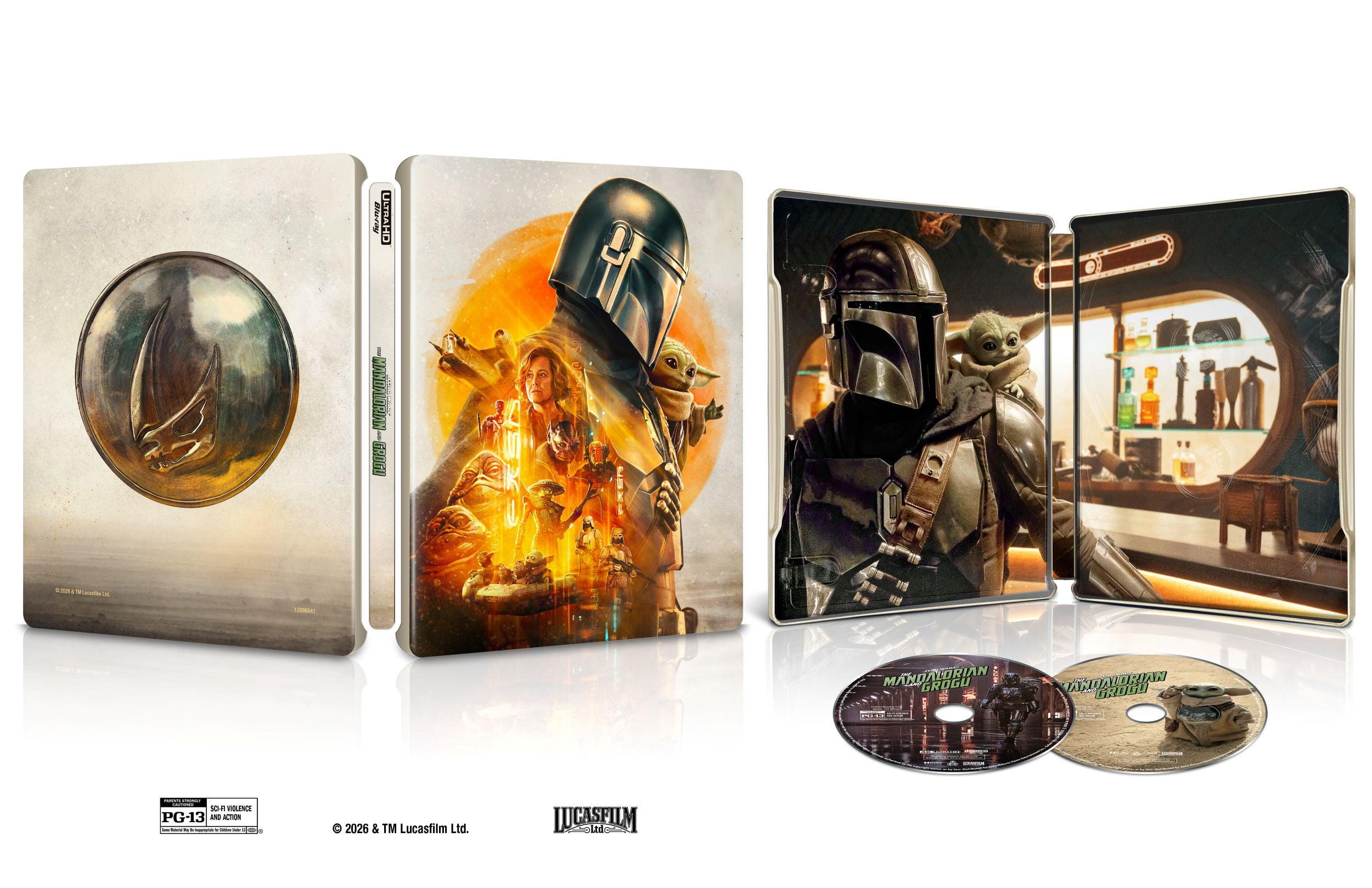 The Mandalorian And Grogu (Steelbook) (4K Ultra HD +Blu-ray + Digital Copy) Lucasfilm, Action & Adventure, Sci-Fi