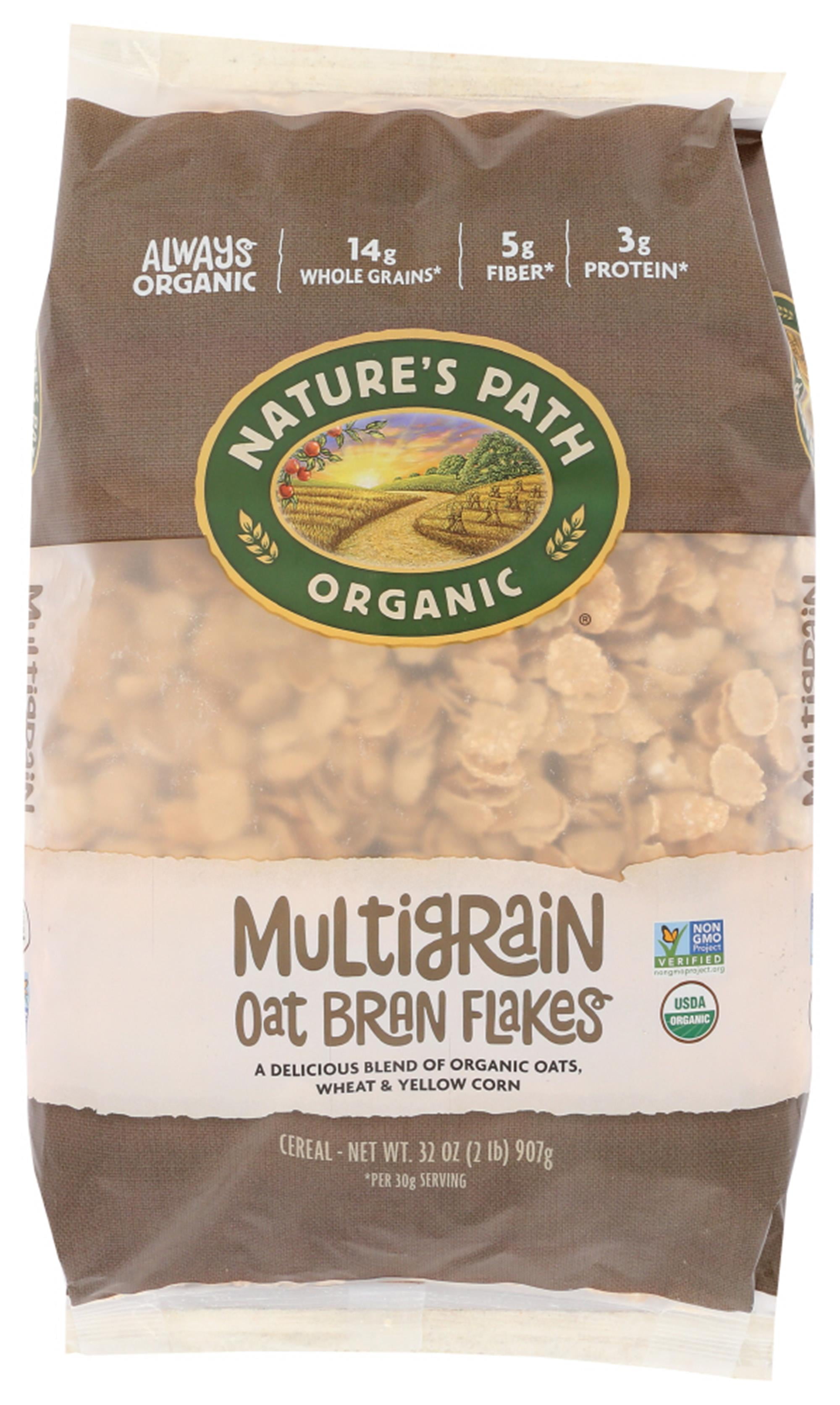 Nature's Path Organic Multigrain Oat Bran Flakes Cereal, 32 oz EcoPac