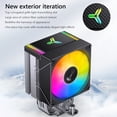 thumbnail image 4 of Ventilador Enfriamiento CPU Enfriador Argb 4 Tubería Calor 9 Cm Radiador PWM Control Temperatura MUTE para Intel LGA 1700 1200115X AM4, 4 of 9