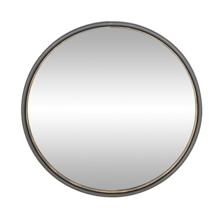 Decmode Modern 35 X Inch Round Black Metal Framed Wall Mirror Decmode Modern 35 X Inch Round Black Metal Framed Wall Mirror