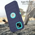 thumbnail image 4 of Asuwish Compatible with iPhone 14 6.1 inch Phone Case Hybrid Rugged Shockproof Hard Protective Drop Proof Full Body Heavy Duty Mobile Cell Cover for iPhone14 5G i i-Phone i14 14Case Women Men Blue, 4 of 8