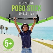 Flybar Foam Maverick Pogo Stick للأطفال من سن 5 سنوات وما فوق ، 40 إلى 80 رطلاً. أسود / فضي