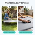 thumbnail image 4 of Elevated Dog Bed, Cooling Raised Bed, Portable&No-Slip for Outdoor or Indoor Use, Gray, Large, 51"L x 36"W x 9.3"H, 4 of 7