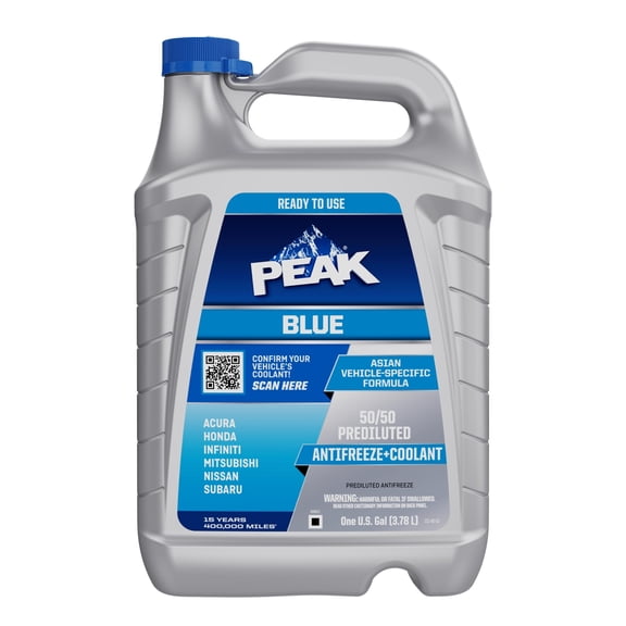 PEAK Asian Blue 50/50 Prediluted Antifreeze Coolant, 1 gal