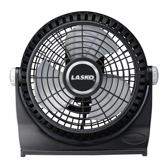 Ventiladores domésticos Lasko Breeze Machine pivotantes de 2 velocidades negros