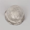 thumbnail image 5 of gray toupee for men Soft Thin Skin Men's Toupee Human Hair silver white hair piece for men100% European Virgin Hair Replacement hair System mens grey hair piece 8 x 10 Inches (0.06 mm thickness, 5 of 6