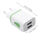 thumbnail image 5 of Cargador universal de viaje para el hogar con enchufe en forma de gota de agua, luz LED, doble puerto USB, adaptador de pared para teléfonos inteligentes con enchufe europeo (verde), 5 of 7
