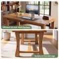 thumbnail image 3 of Finmind 63" Solid Wood Executive Office Desk, Farmhouse Computer Desk, 3 of 11
