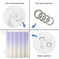 thumbnail image 5 of Ombre White Waterproof Fabric Shower Curtain, Romatic Purple Art Waterproof Fabric Shower Curtain for Bathroom Curtains Bathtubs Hotel Washable Shower Curtains with 12 Hooks Long 72x78in, 5 of 7