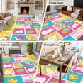 thumbnail image 5 of 5'x7' Area Rugs, Spring Easter Indoor Outdoor Area Rug for Living Room Bedroom, Plaid Bunny Checkered Buffalo Washable Bathroom Rugs Kitchen Floor Carpet Mats Home Decor Aesthetic, 5 of 8