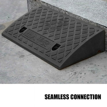 Car Vehicle Curbside Driveway Ramp- Heavy Duty Rubber Threshold Bridge Track Curb Ramp, For Loading Dock, Garage, Sidewalk, Truck, Scooter, Bike, Motorcycle, Wheelchair Mobility