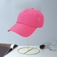 thumbnail image 3 of harmtty Sun Hat Unisex Baseball Sun Hollow Out Adjustable Circumference Anti uv Solid Ponytail Hole Dome Hiking Traveling Shopping Rose Red, 3 of 8