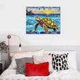 thumbnail image 4 of Nawypu Sea Turtle Bathroom Wall Art Vintage Sea Turtle Paintings Blue Sea Turtle Canvas Wall Art for Living Room Ocean Theme Turtle Picture Artwork for Home Decor Motivational Quotes Wall Art, 4 of 4