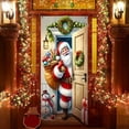 thumbnail image 5 of Linnome Festive Christmas Door Cover Tapestry, Hanging Holiday Party Decor for Indoor and Outdoor Entrance Decoration, 35x71 in, 5 of 6