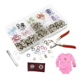 thumbnail image 3 of Snap Buttons Multifunction Open Prong Snap Button for DIY Crafts Sewing Bags 100 Sets, 3 of 8