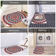 thumbnail image 5 of Pofeuu Round Design Print Flannel Doormats Rug16"x24"Rug Washable Doormats Indoor Outdoor Rugs for Layered Front Door Mats, Porch, Kitchen, Entryway, 5 of 7