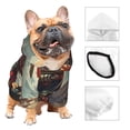 thumbnail image 3 of Gaeub Tribal Futuristic Warrior Dog Hoodie Sweatshirts Warm Dog Clothes for Small Dogs,Puppy and Cat Costume-, 3 of 7