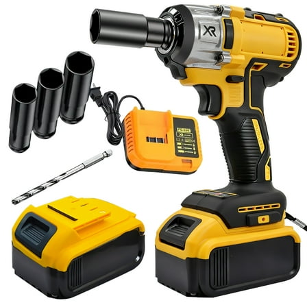 21V impact wrench set, equipped with a 4000mAh lithium-ion battery and heavy-duty motor - compatible with wireless drill bits/screwdrivers, suitable for automotive, truck maintenance machinery