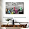 thumbnail image 3 of Elephant Stock Manhattan Pop Wall Art - Horizontal Canvas Wall Art - Living Room Wall Decor - Places Canvas - Blue And Pink Decor - 39" x 26", 3 of 8