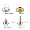 thumbnail image 3 of Guardoinrt 20set Snap Fastener Kit Preferred Materials For Easy Installation No Hand Grinding Stainless Steel, 3 of 6