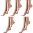 thumbnail image 6 of 5 Pairs Silk Super Thin Sheer Ankle High Socks for Women Nonslip Elastic Top Stretch Breathable Nylon Stockings Gift, 6 of 9