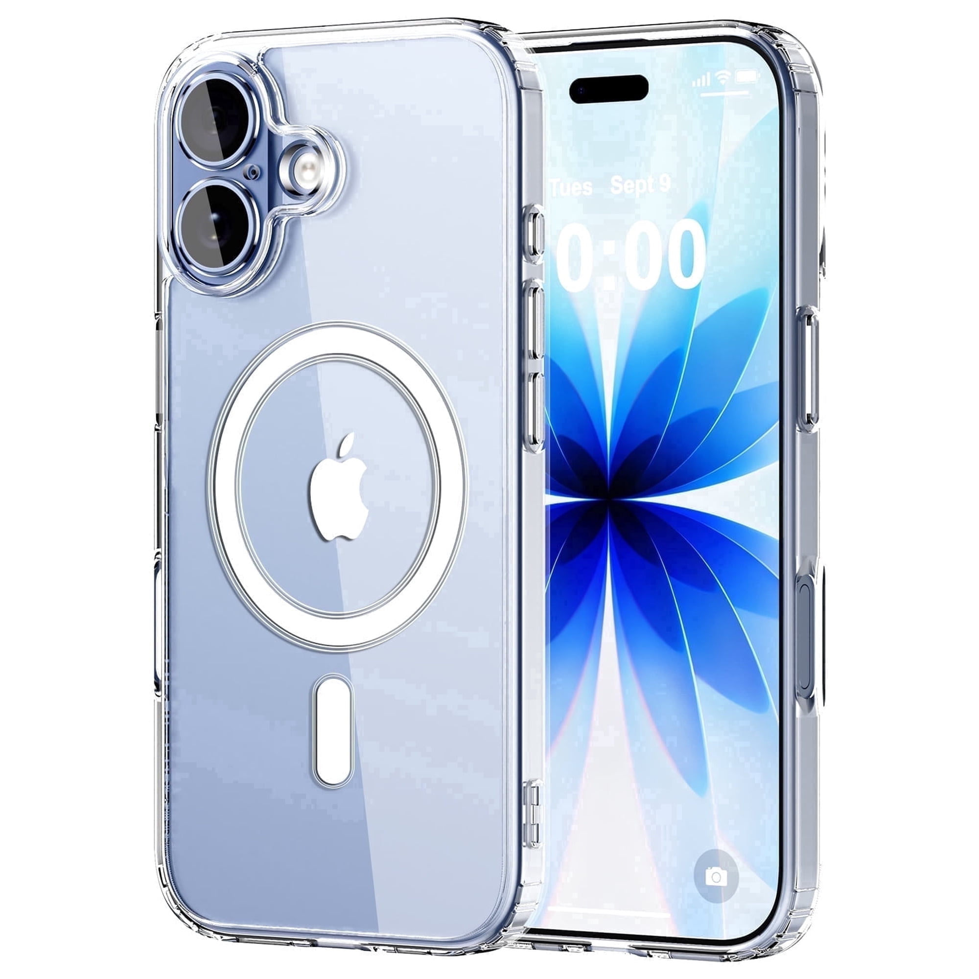 Compatible for iPhone 17 Case Clear, with Magnetic Shockproof Protective Phone Bumper