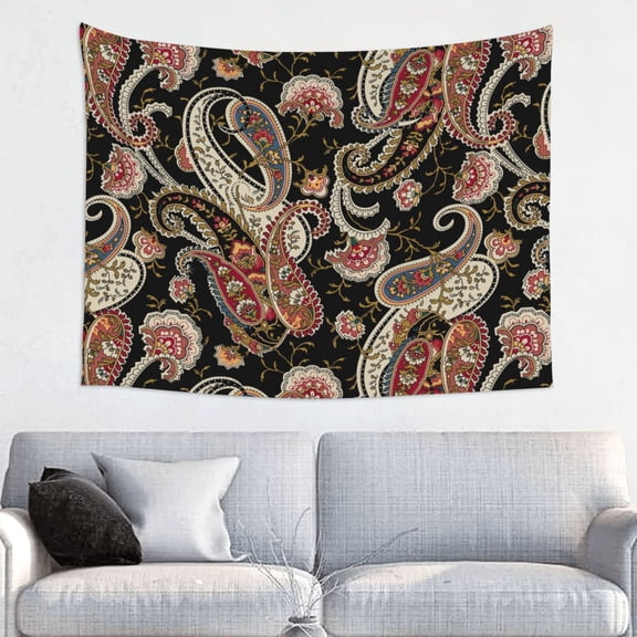 Hirioo Paisley6 Print Tapestry Lightweight Fabric for Bedroom Aesthetic Home Wall Dorm Décor Living Room Decor 29x37 Inch