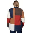 thumbnail image 2 of Alfred Dunner Womens Plus-Size Autumn Colorblock Cardigan, 2 of 6
